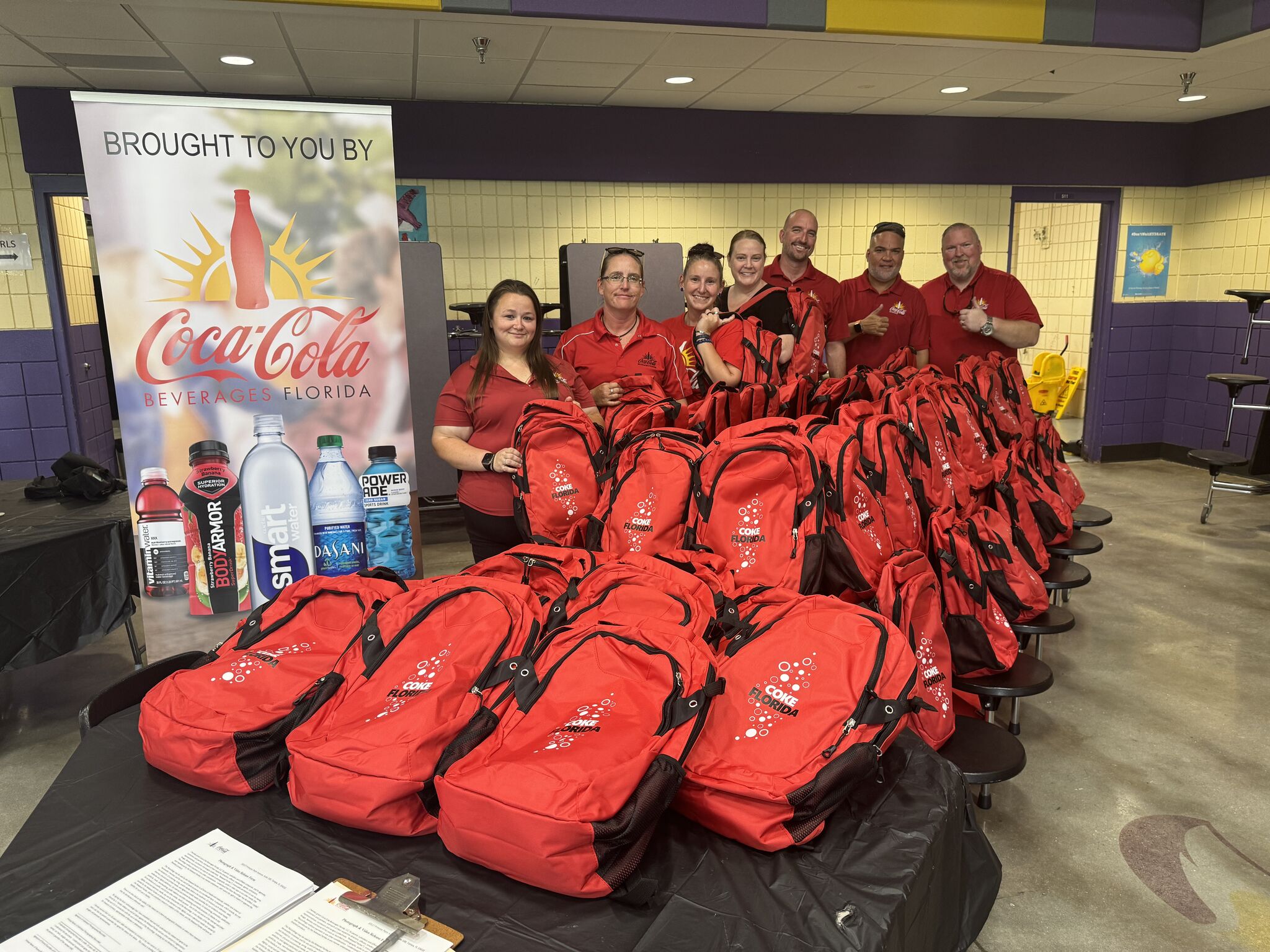 Coke Florida donates 5,500 backpacks with school supplies to students for the 2024 school year